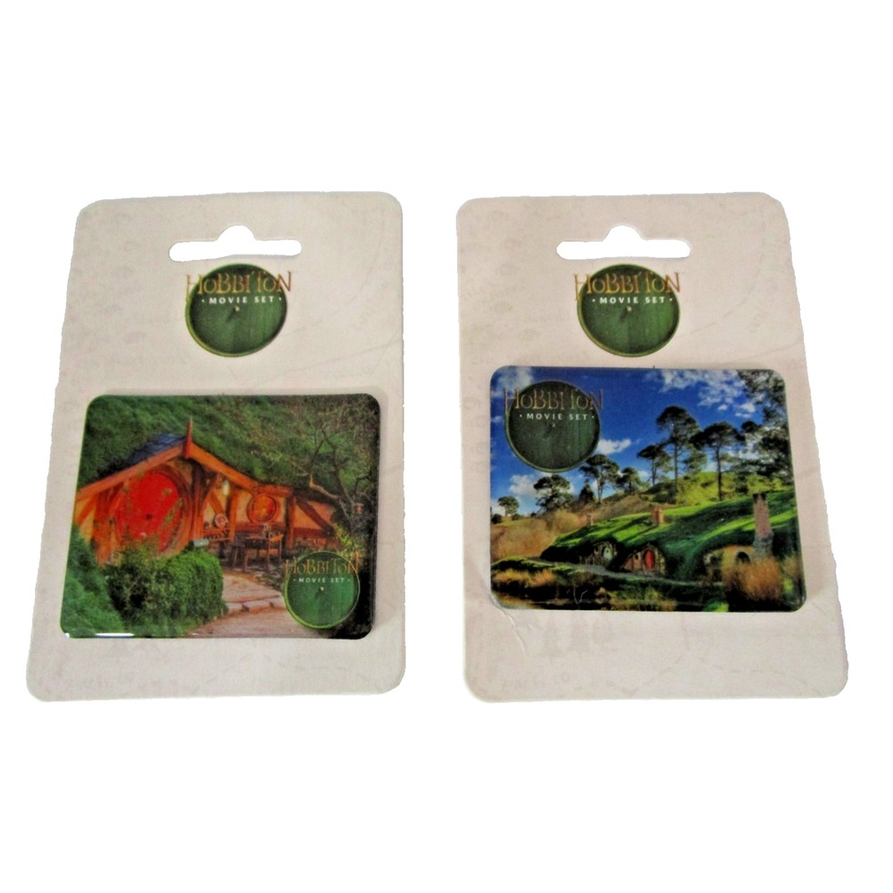 Hobbiton Movie Set Lot of 2 Magnets Shire Lord of the Rings New Zealand